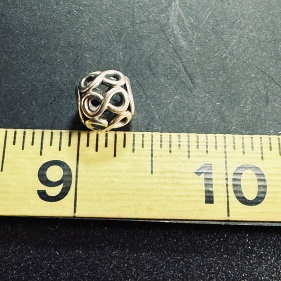 Pandora ALE Sterling Silver 925 Figure 8 Infinity Slide Charm Size 0.25'' Length - Picture 5 of 6